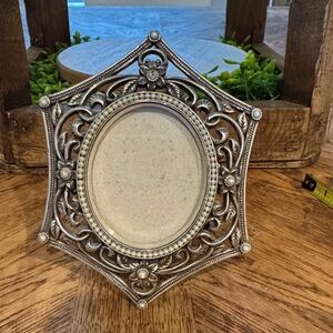 Brighton Silver Floral Pearl Accent Frame